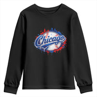 Chicago Pride Dripping Baseball Graphic Youth Sweatshirt