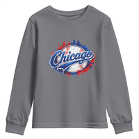 Chicago Pride Dripping Baseball Graphic Youth Sweatshirt