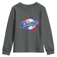 Chicago Pride Dripping Baseball Graphic Youth Sweatshirt