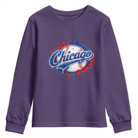 Chicago Pride Dripping Baseball Graphic Youth Sweatshirt