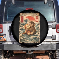 Kawaii Baby Monkey Punch Spare Tire Cover Vintage Japanese Graphic Cute Macaque Ukiyo-e