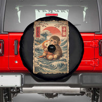 Kawaii Baby Monkey Punch Spare Tire Cover Vintage Japanese Graphic Cute Macaque Ukiyo-e