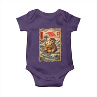 Kawaii Baby Monkey Punch Baby Onesie Vintage Japanese Graphic Cute Macaque Ukiyo-e