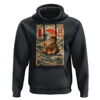 Kawaii Baby Monkey Punch Hoodie Vintage Japanese Graphic Cute Macaque Ukiyo-e