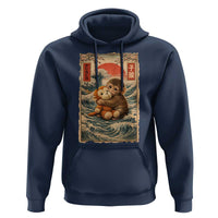 Kawaii Baby Monkey Punch Hoodie Vintage Japanese Graphic Cute Macaque Ukiyo-e