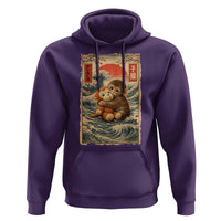 Kawaii Baby Monkey Punch Hoodie Vintage Japanese Graphic Cute Macaque Ukiyo-e
