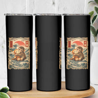 Kawaii Baby Monkey Punch Skinny Tumbler Vintage Japanese Graphic Cute Macaque Ukiyo-e