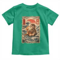 Kawaii Baby Monkey Punch Toddler T Shirt Vintage Japanese Graphic Cute Macaque Ukiyo-e