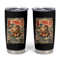 Kawaii Baby Monkey Punch Tumbler Cup Vintage Japanese Graphic Cute Macaque Ukiyo-e