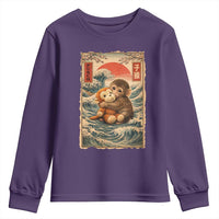Kawaii Baby Monkey Punch Youth Sweatshirt Vintage Japanese Graphic Cute Macaque Ukiyo-e