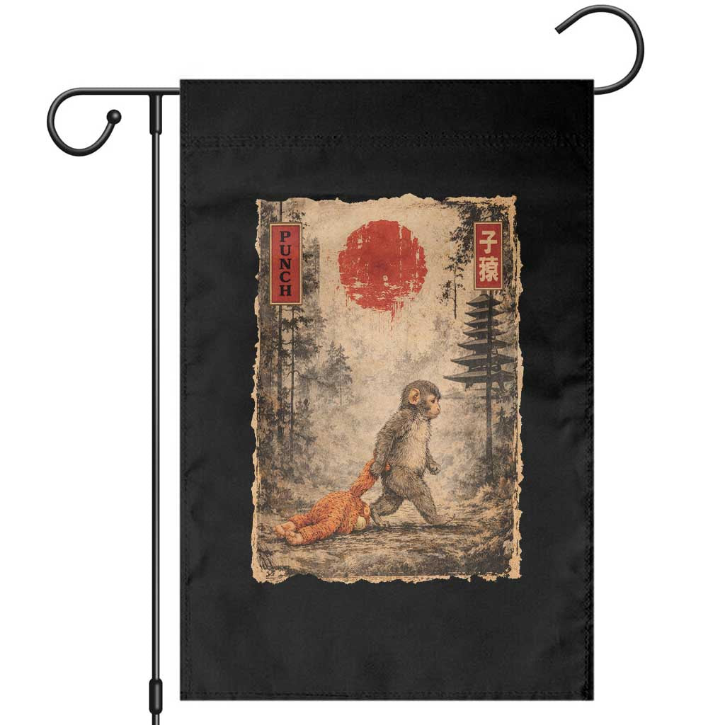 Vintage Japanese Baby Monkey Punch Garden Flag Kawaii Macaque Ukiyo-e Art Funny
