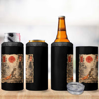 Vintage Japanese Baby Monkey Punch 4 in 1 Can Cooler Tumbler Kawaii Macaque Ukiyo-e Art Funny