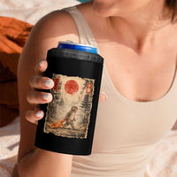 Vintage Japanese Baby Monkey Punch 4 in 1 Can Cooler Tumbler Kawaii Macaque Ukiyo-e Art Funny