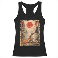 Vintage Japanese Baby Monkey Punch Racerback Tank Top Kawaii Macaque Ukiyo-e Art Funny
