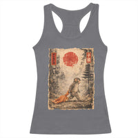 Vintage Japanese Baby Monkey Punch Racerback Tank Top Kawaii Macaque Ukiyo-e Art Funny