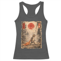 Vintage Japanese Baby Monkey Punch Racerback Tank Top Kawaii Macaque Ukiyo-e Art Funny