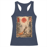 Vintage Japanese Baby Monkey Punch Racerback Tank Top Kawaii Macaque Ukiyo-e Art Funny