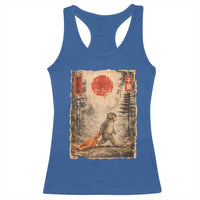 Vintage Japanese Baby Monkey Punch Racerback Tank Top Kawaii Macaque Ukiyo-e Art Funny