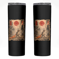 Vintage Japanese Baby Monkey Punch Skinny Tumbler Kawaii Macaque Ukiyo-e Art Funny