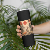 Vintage Japanese Baby Monkey Punch Skinny Tumbler Kawaii Macaque Ukiyo-e Art Funny
