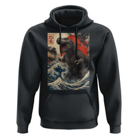 Japanese Dinosaur Hoodie Vintage Great Wave Monster Epic Giant Monster Ukiyo-e Style