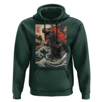 Japanese Dinosaur Hoodie Vintage Great Wave Monster Epic Giant Monster Ukiyo-e Style