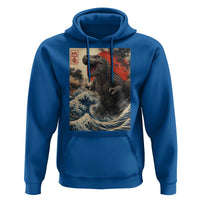 Japanese Dinosaur Hoodie Vintage Great Wave Monster Epic Giant Monster Ukiyo-e Style