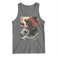Japanese Dinosaur Tank Top Vintage Great Wave Monster Epic Giant Monster Ukiyo-e Style