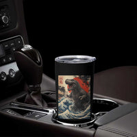 Japanese Dinosaur Tumbler Cup Vintage Great Wave Monster Epic Giant Monster Ukiyo-e Style