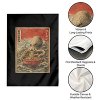 Sea Monster Eating Ramen Garden Flag Vintage Graphic Japanese Lover Ukiyo-e Art
