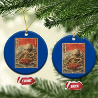 Sea Monster Eating Ramen Ceramic Ornament Vintage Graphic Japanese Lover Ukiyo-e Art