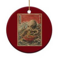 Sea Monster Eating Ramen Ceramic Ornament Vintage Graphic Japanese Lover Ukiyo-e Art