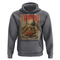 Sea Monster Eating Ramen Hoodie Vintage Graphic Japanese Lover Ukiyo-e Art
