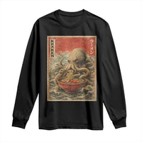 Sea Monster Eating Ramen Long Sleeve Shirt Vintage Graphic Japanese Lover Ukiyo-e Art