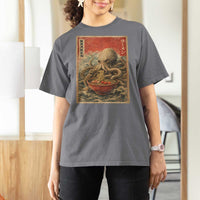 Sea Monster Eating Ramen T Shirt For Women Vintage Graphic Japanese Lover Ukiyo-e Art