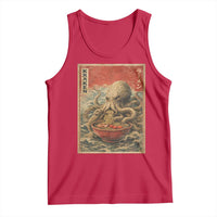 Sea Monster Eating Ramen Tank Top Vintage Graphic Japanese Lover Ukiyo-e Art