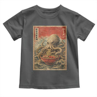 Sea Monster Eating Ramen Toddler T Shirt Vintage Graphic Japanese Lover Ukiyo-e Art