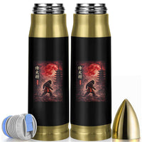 Samurai Bigfoot Bullet Tumbler Vintage Japanese Graphic Ukiyo-e Art Sasquatch Red Moon