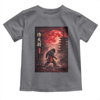 Samurai Bigfoot Toddler T Shirt Vintage Japanese Graphic Ukiyo-e Art Sasquatch Red Moon