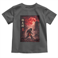 Samurai Bigfoot Toddler T Shirt Vintage Japanese Graphic Ukiyo-e Art Sasquatch Red Moon