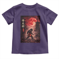 Samurai Bigfoot Toddler T Shirt Vintage Japanese Graphic Ukiyo-e Art Sasquatch Red Moon