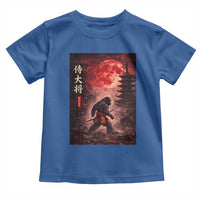 Samurai Bigfoot Toddler T Shirt Vintage Japanese Graphic Ukiyo-e Art Sasquatch Red Moon