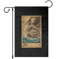 Vintage Japanese Sea Monster Garden Flag Retro Mythology Newspaper Ukiyo-e Art