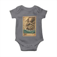 Vintage Japanese Sea Monster Baby Onesie Retro Mythology Newspaper Ukiyo-e Art
