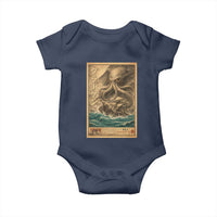 Vintage Japanese Sea Monster Baby Onesie Retro Mythology Newspaper Ukiyo-e Art