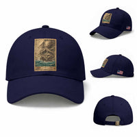 Vintage Japanese Sea Monster Baseball Cap Retro Mythology Newspaper Ukiyo-e Art