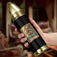 Vintage Japanese Sea Monster Bullet Tumbler Retro Mythology Newspaper Ukiyo-e Art