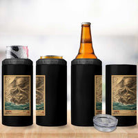 Vintage Japanese Sea Monster 4 in 1 Can Cooler Tumbler Retro Mythology Newspaper Ukiyo-e Art