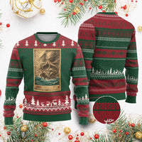 Vintage Japanese Sea Monster Ugly Christmas Sweater Retro Mythology Newspaper Ukiyo-e Art