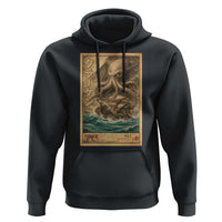 Vintage Japanese Sea Monster Hoodie Retro Mythology Newspaper Ukiyo-e Art